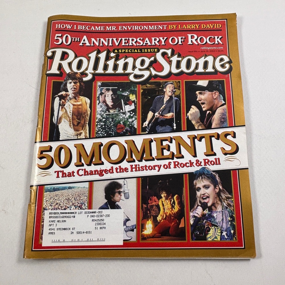 Rolling Stone Magazine Issue 951 June 24 2004 50th Anniversary of Rock History